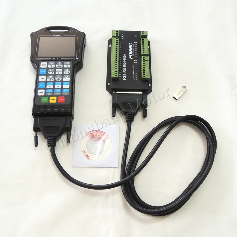 

M150 CNC 4 axis motion controller,Hand-held CNC offline controller 500KHz standard G code for Engraving Machine replace DSP A11E