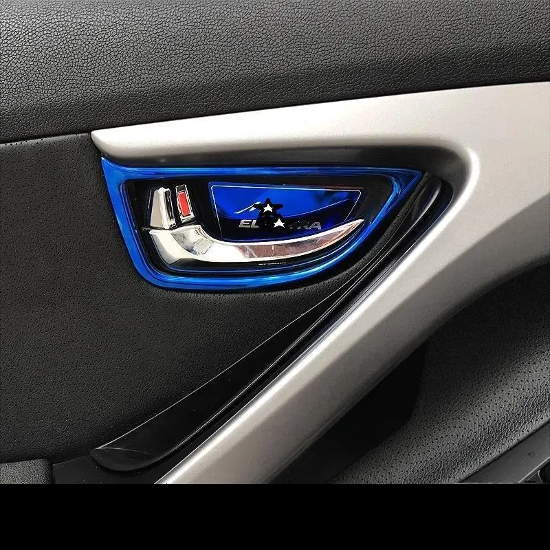 Ручка двери интерьер модифицированный Automovil декоративные молдинги яркие блестки аксессуар отделка 12 13 14 15 16 для hyundai Elantra - Название цвета: Version B