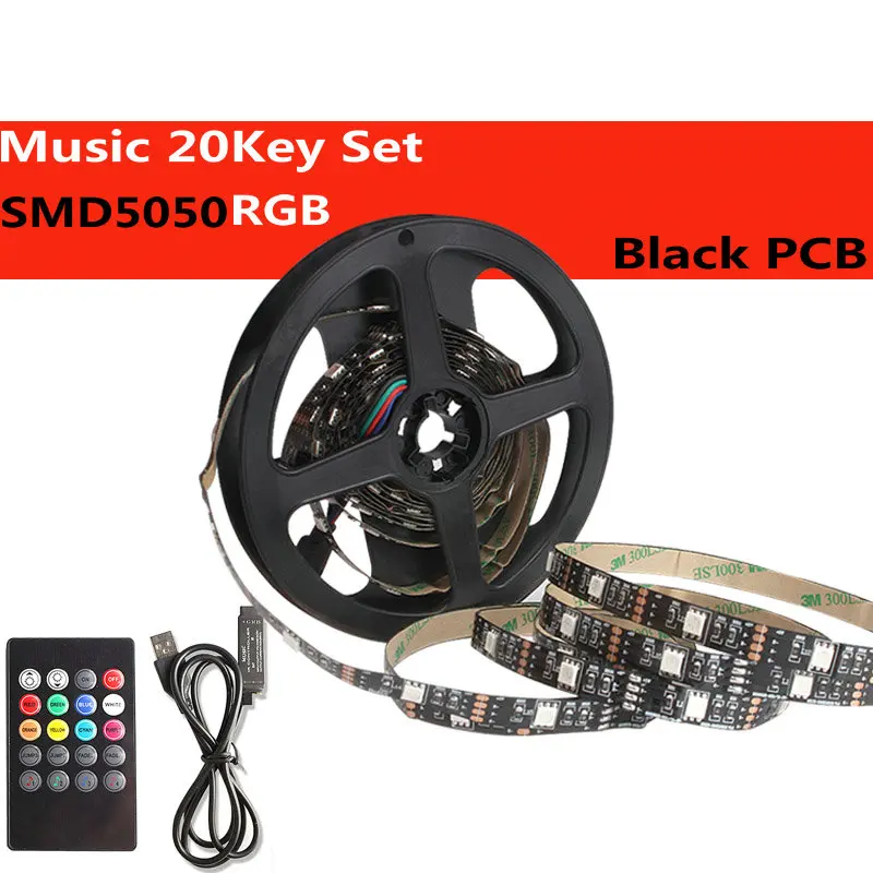 music set Светодиодный потолочный светильник шкаф 5В USB светодиодный лента RGB 5050 luces светодиодный светильник ing полосы для Кухня Спальня украшения ТВ Подсветка - Цвет: music set