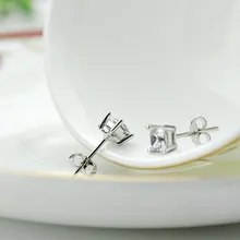 1 пара Простые Модные мужские и женские серьги с кристаллами и стразами серьги в стиле панк хип-хоп крутое квадратное серебряное кольцо для ушей