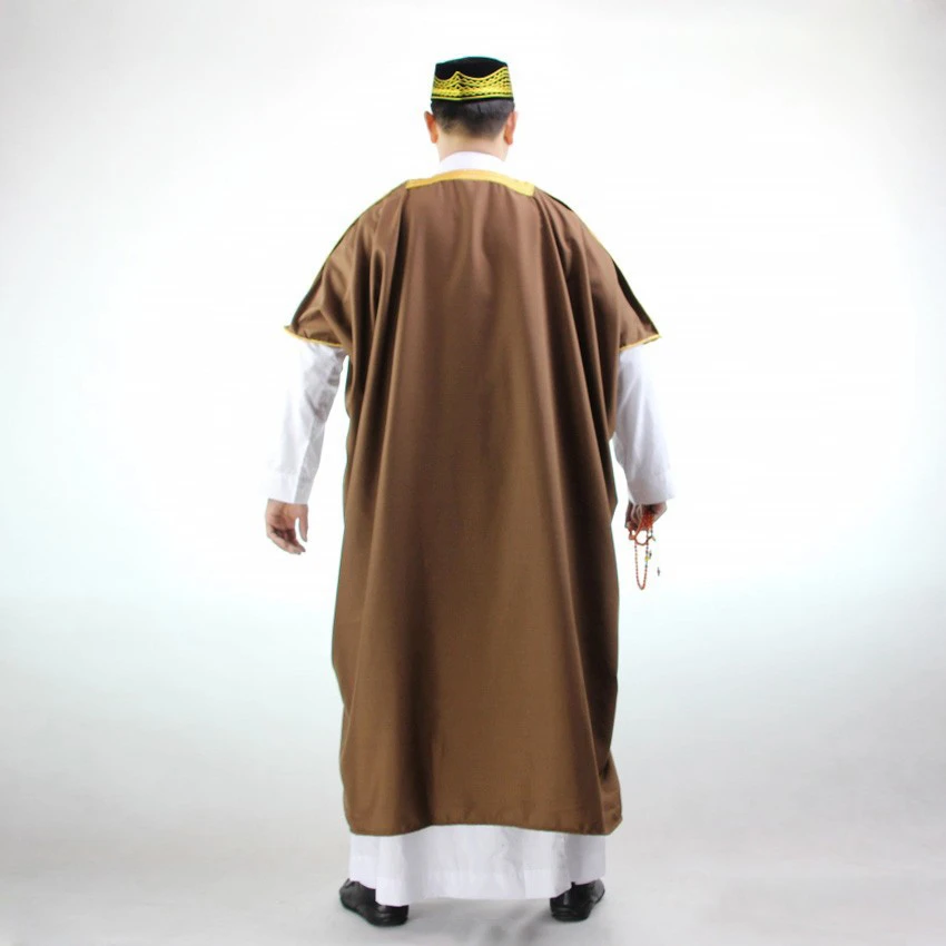 Muslim Embroidery Bachelor Islamic Clothing Men Kaftan Stage Speech Pakistan Abaya Graduation Jubba Thobe Long Coat