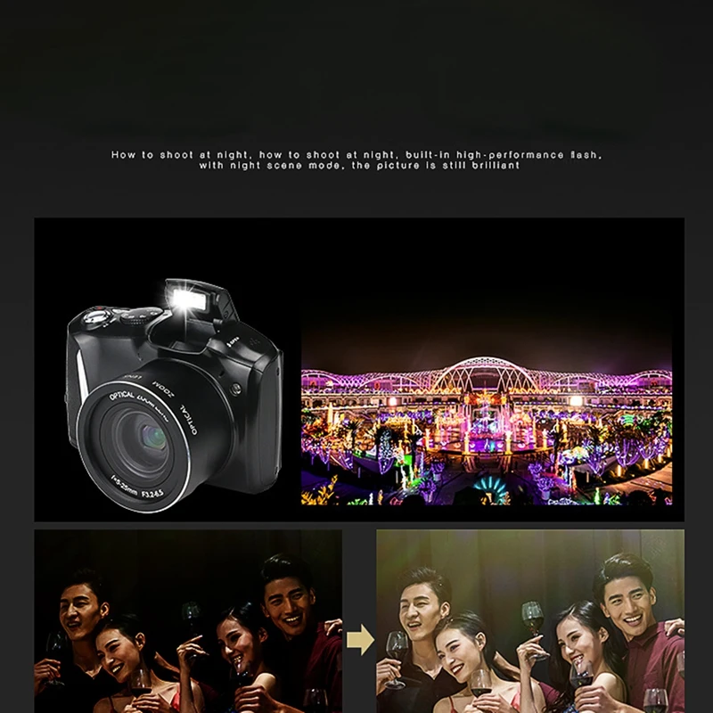 Digital Camera 3.5 Inch Display HD Digital Camera 24MP Single Optical Zoom Digital Camera