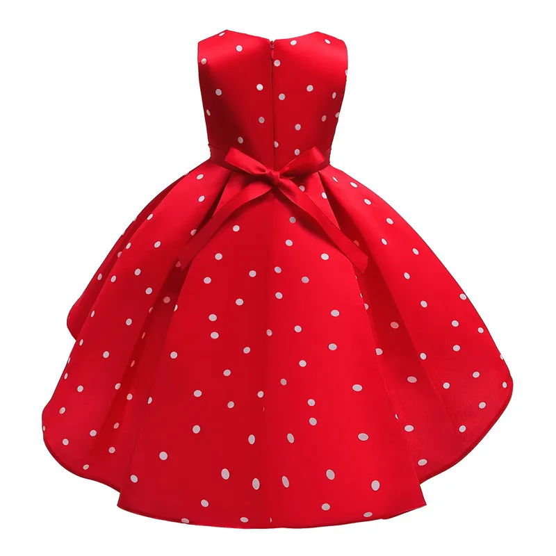 Новое рождественское вечернее платье красного цвета с рисунком снеговика детская одежда для маленьких девочек на день рождения, детская одежда от 2 до 10 лет