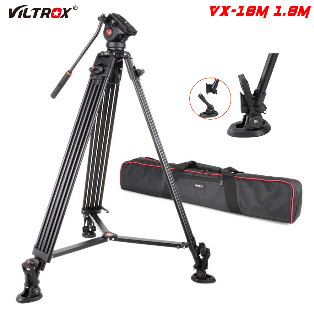 Портативный штатив для видеокамеры Viltrox VX-18M Профессиональная Алюминиевая