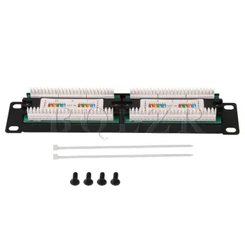 

BQLZR Blank Patch Panel Cat5e 12-Port rj45 Unshielded for Surface Wall Mounted