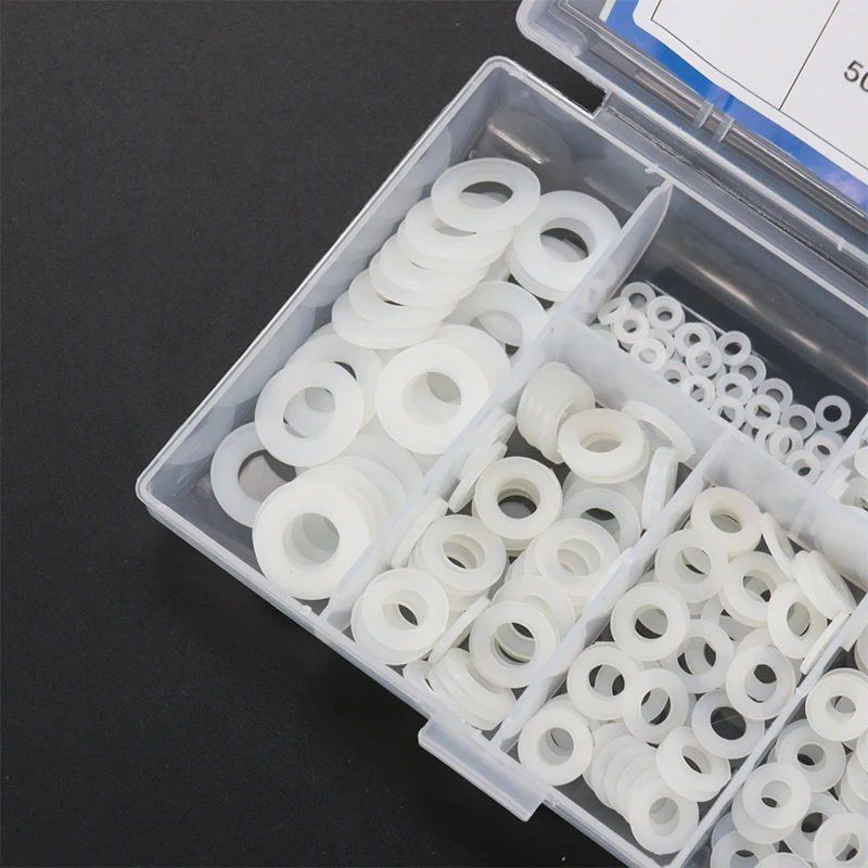Miikmiix Black Nylon Washer,Flat Washer Plastic Box Kit,330pcs Miikmiix Black Nylon Washer,Flat Washer Plastic Box Kit,330pcs