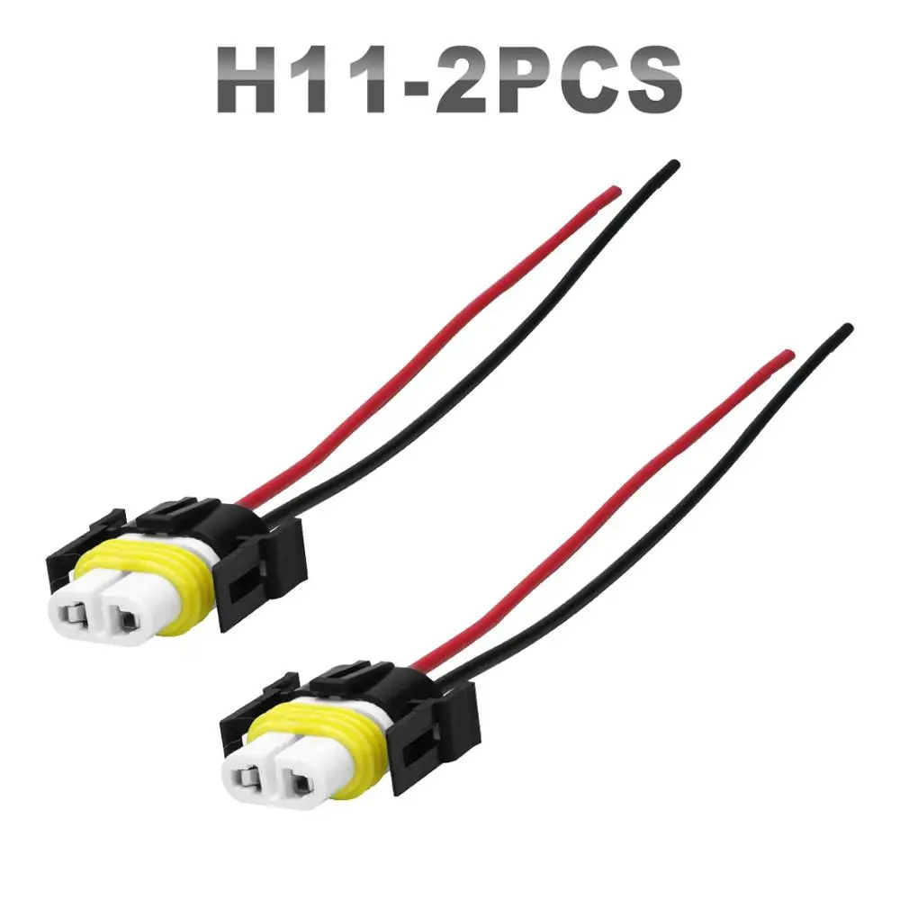 JGAUT 2 штуки H1 H7 H13 H8 H9 H11 9007 светодиодная жгут проводов коннектор дневных ходовых