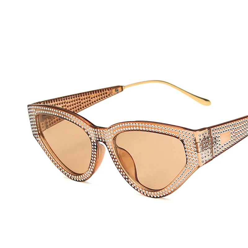 Yoovos, кошачий глаз, винтажные женские солнцезащитные очки,, роскошные, фирменный дизайн, женские солнцезащитные очки, зеркальные, кошачий глаз, Ретро стиль, Oculos De Sol Feminina - Цвет линз: TeaTea