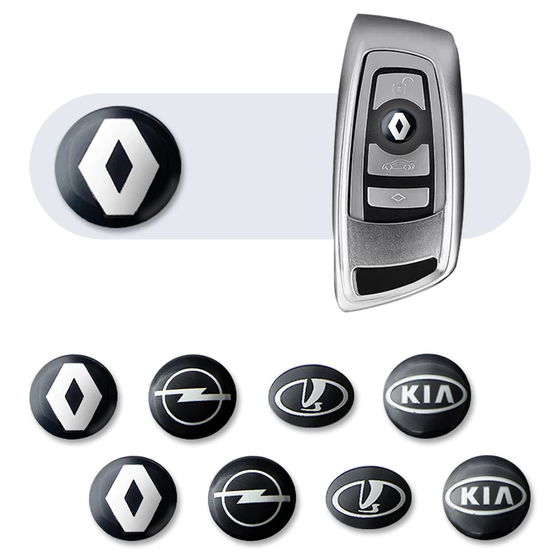 

10 Pcs 14mm Remote Control Key Emblem Logo Sticker for KIA Renault Lada Mazda Hyundai Chevrolet Citroen Mitsubishi Honda Ford