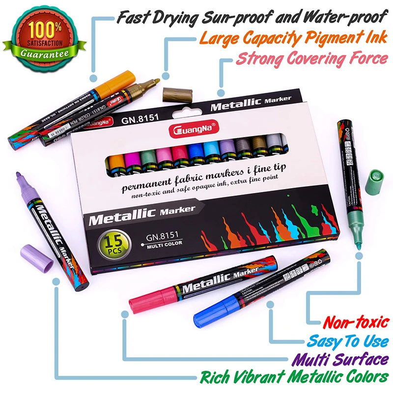15 цветов акриловая краска маркер ручка маркер эскиз канцелярских товаров ручка краски крафт набор для стеклокерамики рок фарфора краски ing