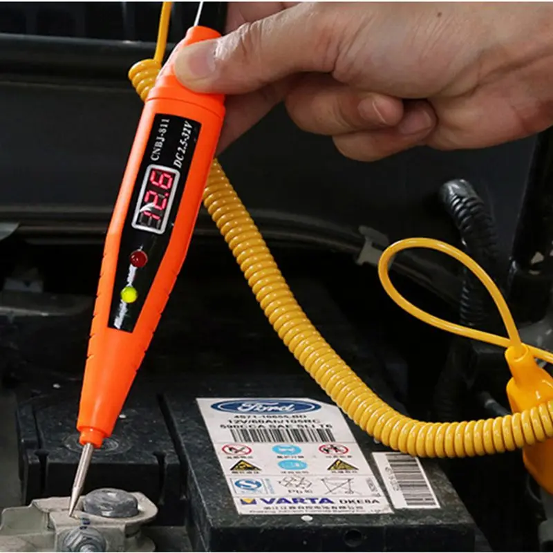 TOP!-Automotive Circuit Repair Digital Display Electric Pen Repair Line Induction Test Pencil Car With Electroscope Test Light 2