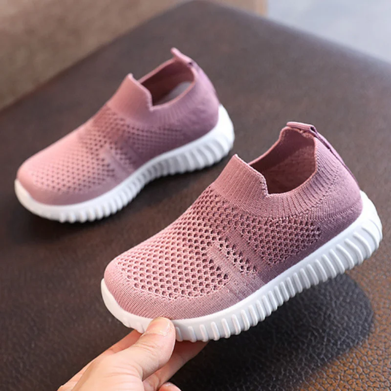 Kids Shoes Multicolor Knitted Toddler Baby Sneakers Casual Slip On Sneakers Children Shoes Kid Girls Boys Sports CSH1085