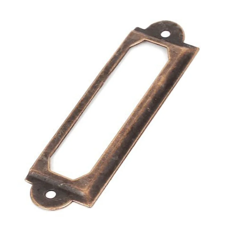 Library Desk Tag Holder 60x17mm File Drawer Label Copper 20 PCS | Обустройство дома