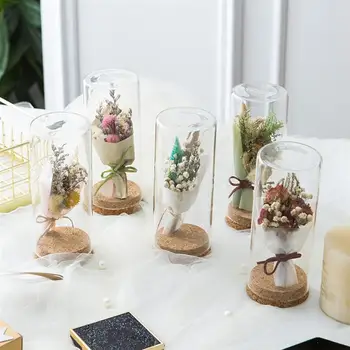 

1pc Glass Bottle Sturdy High Quality Durable Prime Dried Flower Bottle Home Ornament Glass Bottle for Office Home Decor