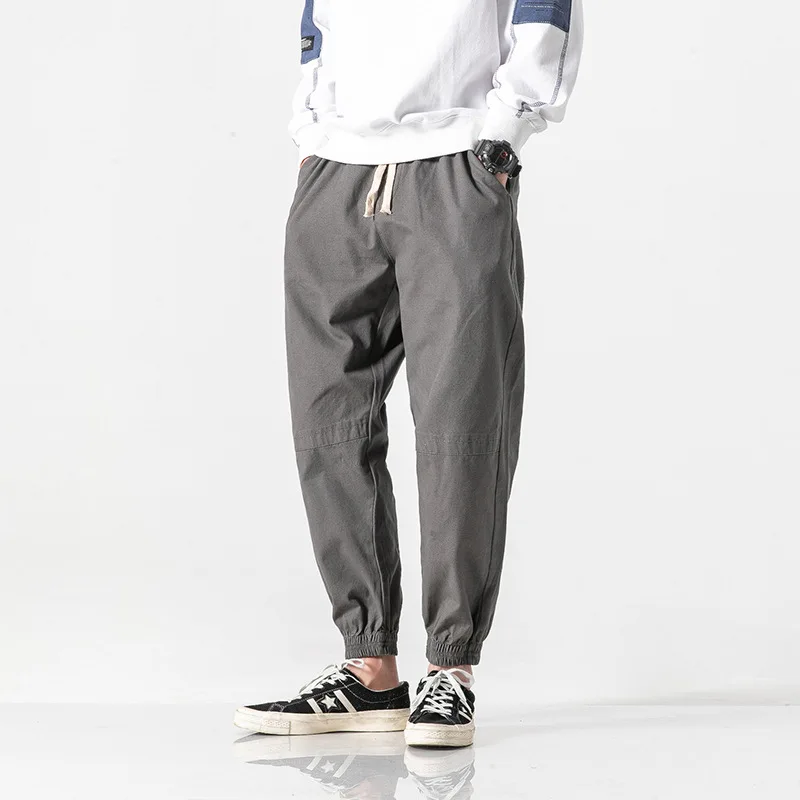 

2019 Spring And Autumn New Style Japanese-style Simple MEN'S Casual Pants Loose-Fit Draping Cutting/three-dimensional Cutting Ha
