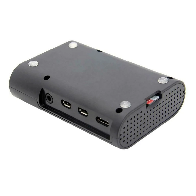 ABS чехол для Raspberry Pi 4 Модель B защитный корпус Поддержка вентилятора охлаждения DC 5V