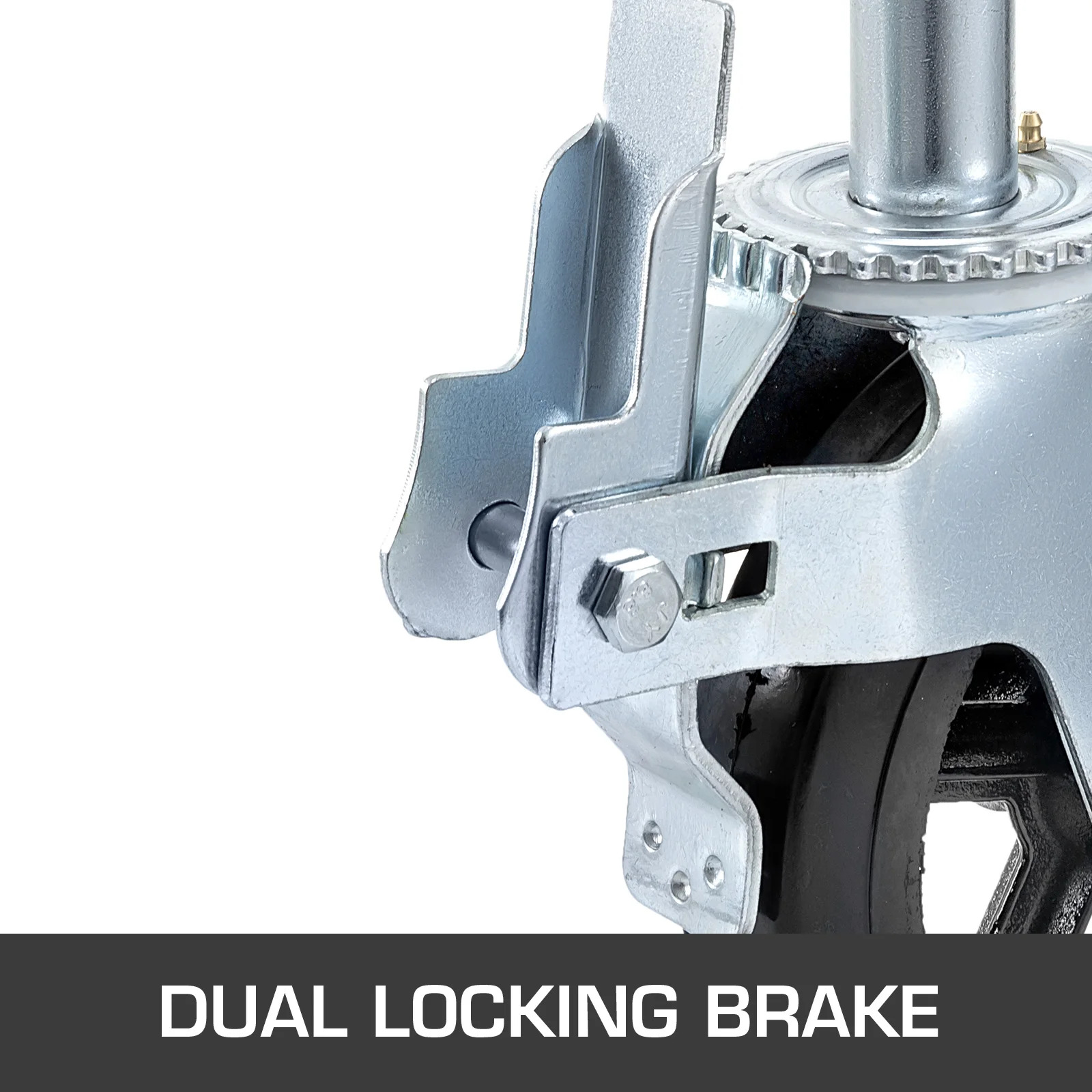 Heavy Duty Rubber Swivel Casters with Dual Locking for Industrial Use