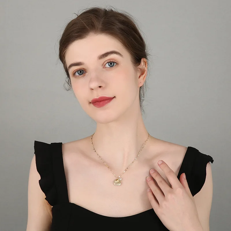 New Starfish Shell Creative Atmosphere Trend  Women Necklace Korean Short Net Red Temperament Clavicle Chain