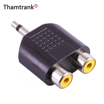 

10pcs/lot 3.5mm Mono Plug to 2xRCA Jack Adapter Audio Nickel Plated Dual RCA Connector Wire Converter 3.5mm Connector RCA Socket