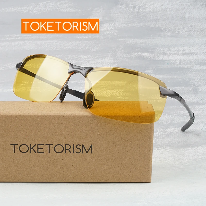 Toketorism антибликовые очки для ночного вождения желтые автомобиля мужские и