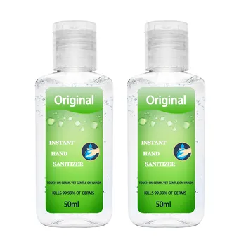 

2pc Travel Portable Hand Sanitizer Gel Anti-Bacteria Moisturizing Liquid Disposable No Clean Waterless Antibacterial Hand Gel