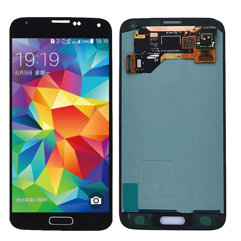 AMOLED Black Супер AMOLED G900F для samsung Galaxy S5 i9600 G900A ЖК-дисплей сенсорный экран с кнопкой домой для samsung S5 lcd Reair запчасти - Цвет: AMOLED Black