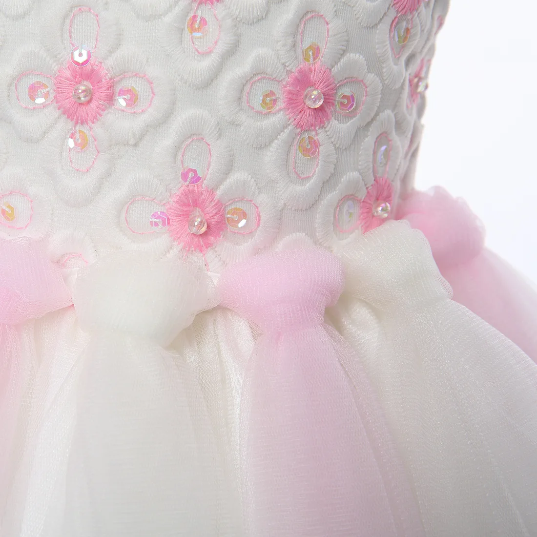 2019 Новый стиль с цветочной вышивкой для девочек газовое детское платье симпатичное платье принцессы платья для друзей невесты для детей