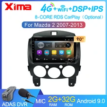 Xima 9 Inch 2 Din Dvd Audio Auto Radio Multimedia Video Spelers Auto Android 9.0 Voor Mazda 2 2007-2014 Screen Stereo Receiver Rds