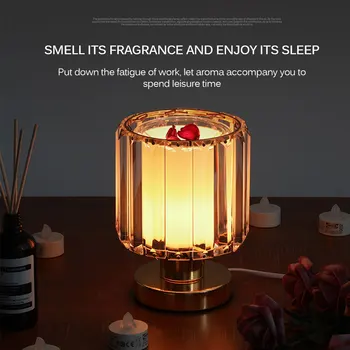 

Aromatherapy Lamp Night Light Simple Shape Crystal Essential Oil Lamp Fragrance Lamp For Bedroom Living Room Office Restaurant