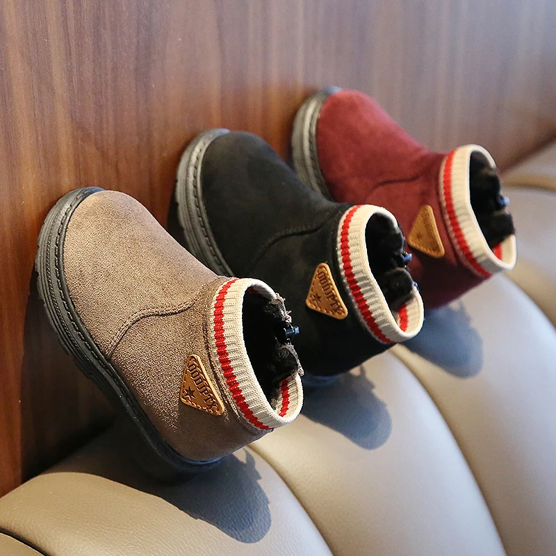 

1-3 Years Old Baby Boots Soft Bottom Warm Cotton Boots Autumn and Winter Baby Cotton Shoes Girls Toddler Shoes