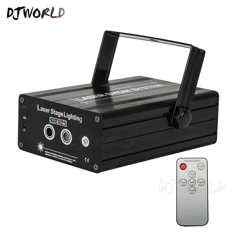 

Djworld Wireless Remote Control Snowflake Four Eyes Red Green Blue Sector Scan Gobo Laser Good For DJ Disco Parties Dance Club