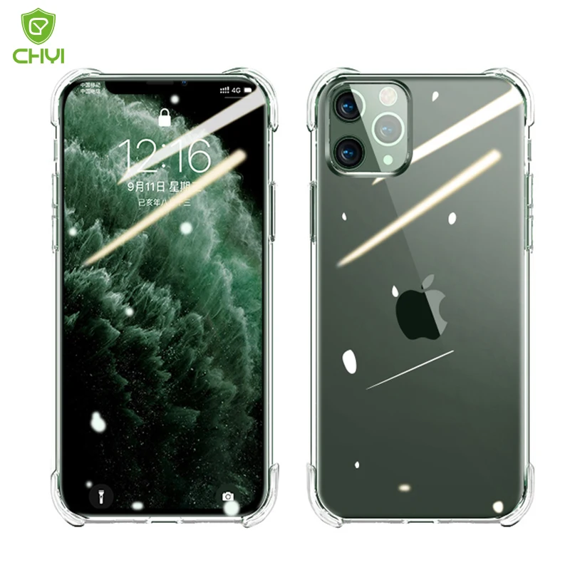 Чехол для iphone 11 Прозрачный Силиконовый противоударный чехол iphone11 pro Max прозрачный