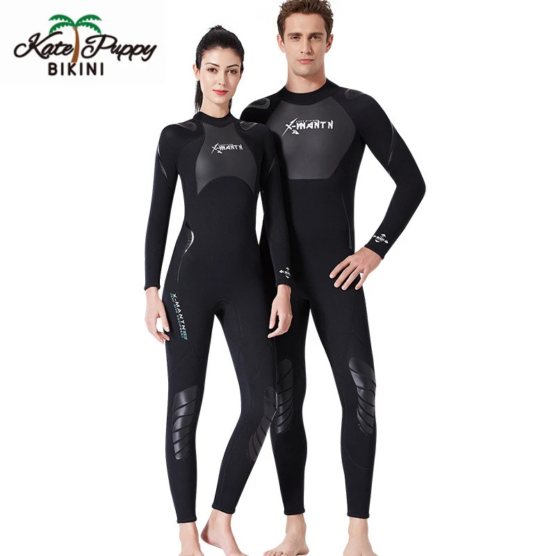 3 мм водолазный костюм из неопрена цельный теплый для дайвинга женский с длинным