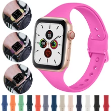 Ремешок для Apple Watch band 38 мм 42 мм спортивный силиконовый iWatch 4 band 44 мм 40 мм ремешок браслет correa Apple watch 5 4 3 2 аксессуары