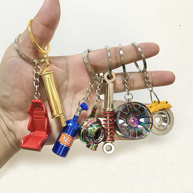 Car Pendant Key Chain Brake Disc Shock Absorber Gearbox Pendant