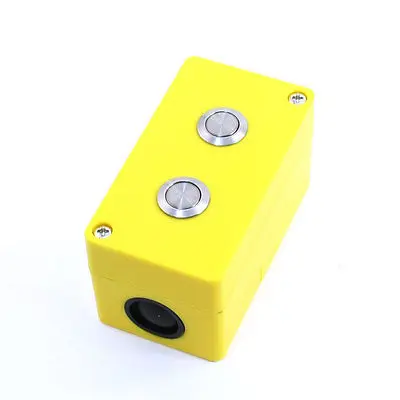 

Round Flat Head Locking SPST Double Metal Pushbutton Station 3A 250V AC