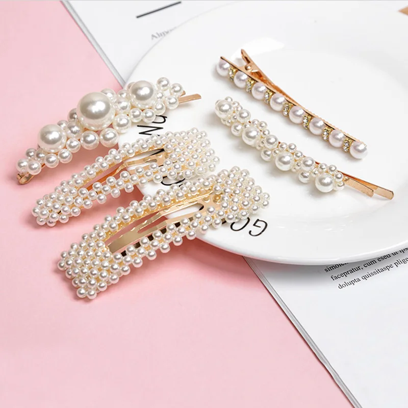 

TODOX 2019New big hairpin pearl Hair Clip Snap Hair Barrette Stick Hairpins Hair Styling Accessories stunning Crystal Rhinestone pins gifts for girls women wedding contracted Sticks for beauty lady
