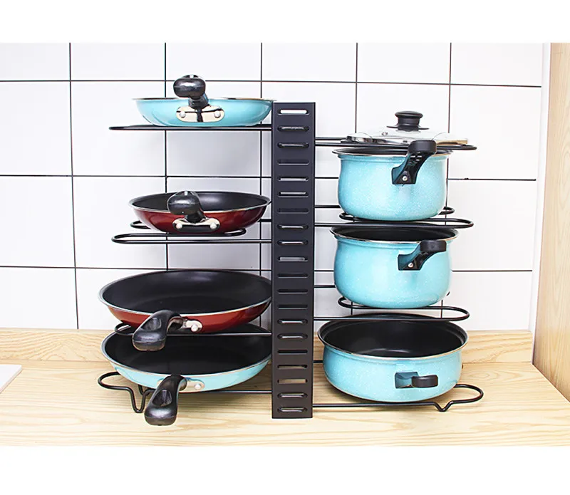 Support de Couvercle de Casserole Pliant Multicouche Créatif