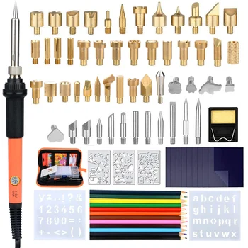 

84pcs Electric Soldering Iron Carve Pyrography Tool Wood Burning Embossing Hand Engraving Pen DIY Set