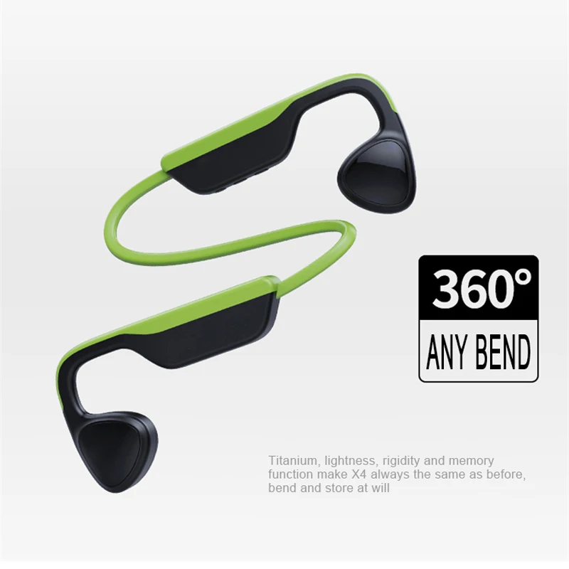 Fones de Ouvido D'água com Microfone e Cartão Tws sem Fio com Bluetooth Ipx8 à Prova sd de 8 Condução Óssea Fone Auricular gb - Image 4