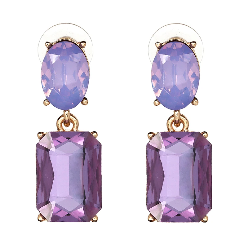 JURAN Hot Brand Bling Mixed Color Crystal Drop Earrings for Women Rhinestone Fashion Jewelry Bridal Party Wedding Earrings Gifts