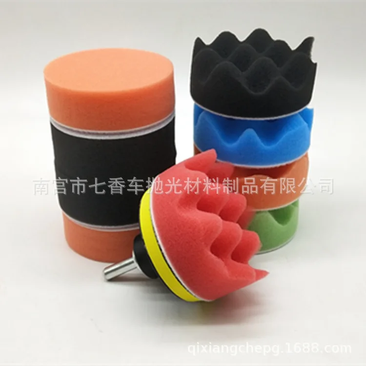 Cross Border for 3-Inch Polishing Pad Sponge Wool Polishing Wheel Car Polishing Disc 12-Piece Set M10 Drill Adapter