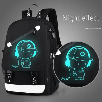 

School Backpacks For Teenage Boy Girls Luminous Cartoon Bag Schoolbag Bag For Teenagers Student Cute Backpack to School 2019 821