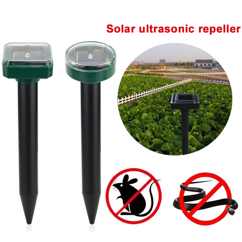Eco Friendly Electronic Rodent Control Square Insect Outdoor Solar Energy Animal Pattern Gopher Pest Repeller Garden Yard
