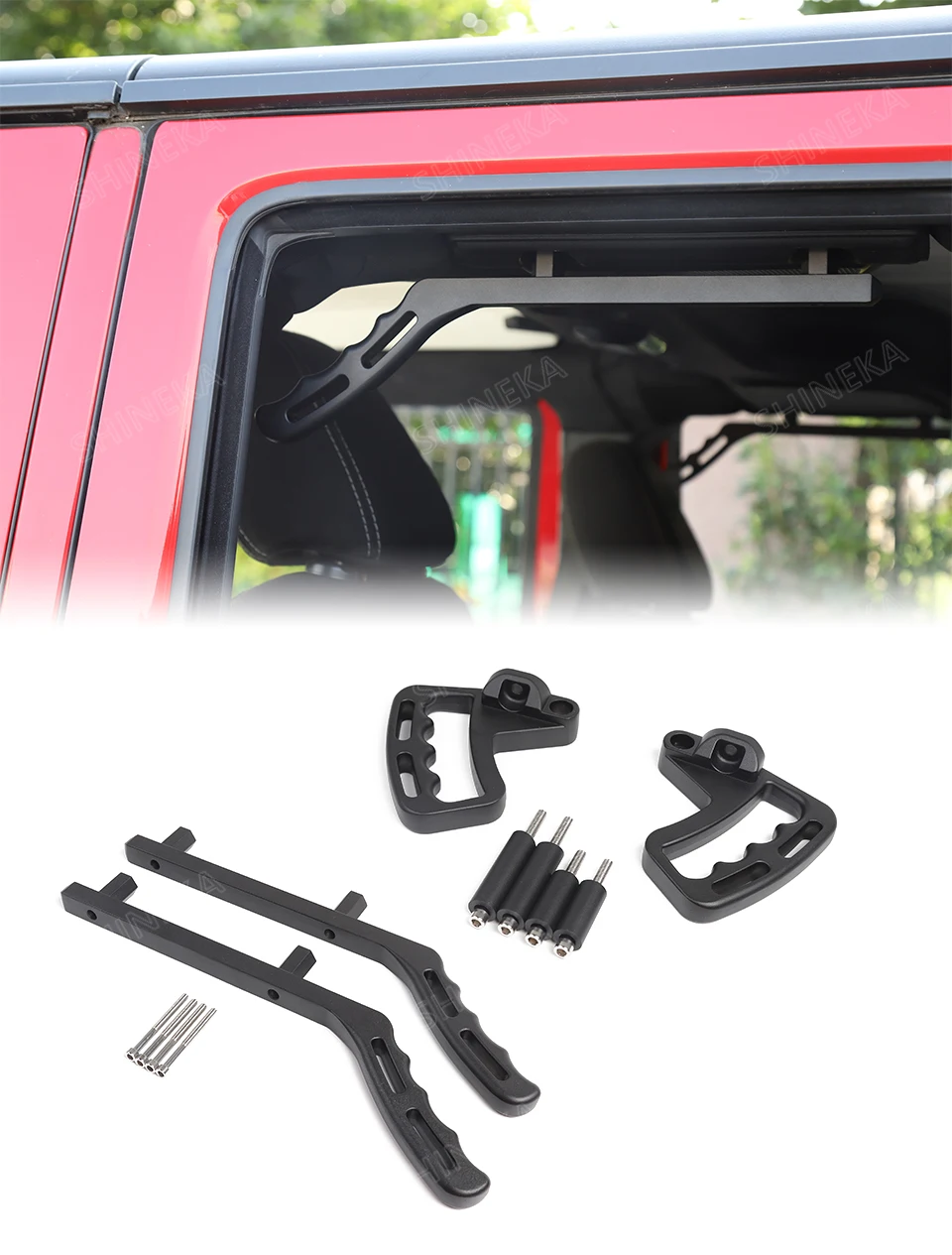 SHINEKA для Jeep Wrangler JK 2007- алюминиевый сплав твердая верхняя ручка Передняя Задняя ручка обновленная версия для Jeep Wrangler JK