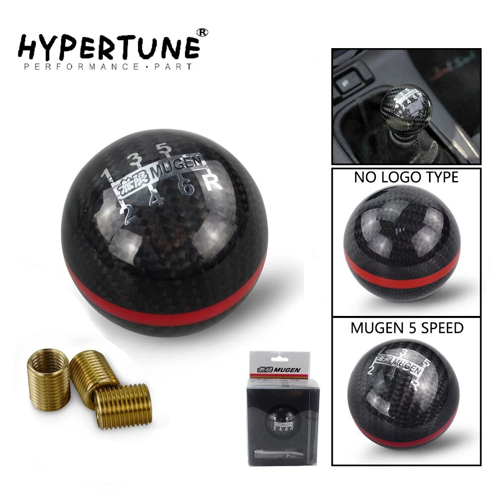 

HT- Universal Genuine Carbon Fiber Mugen Five / Six Speed Manual / Automatic Spherical Gear Shift Knob For Honda Acura/Toyota