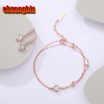 

Orignal design S925 sterling silver Jewelry female suit Korean style zircon Ear Studs geometric Square earrings silverware