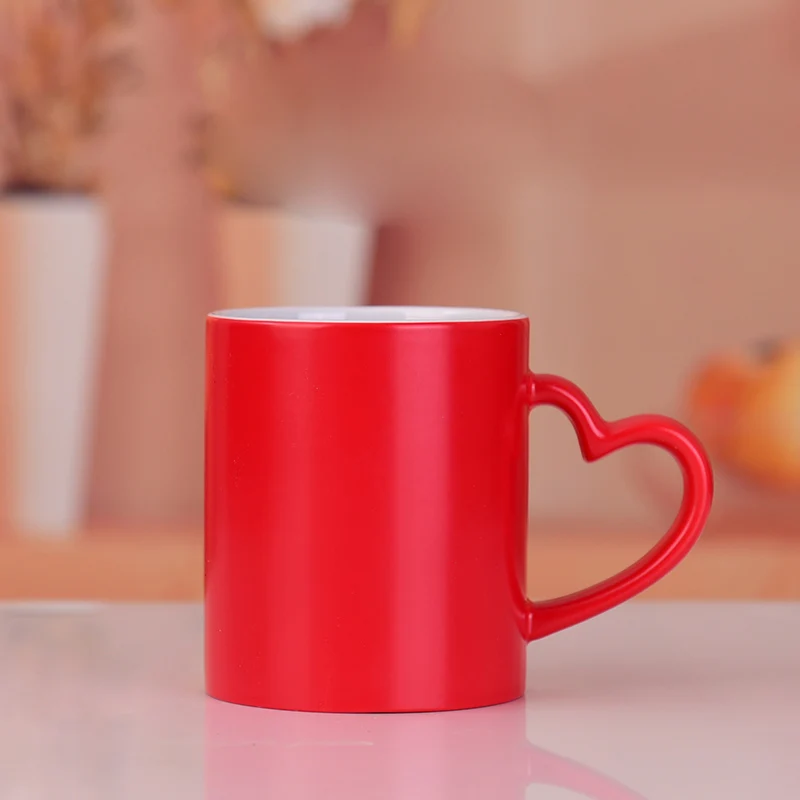 Пользовательские DIY фото логотип Красная Кружка Изменение цвета