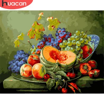 

HUACAN Painting By Number Fruit Drawing On Canvas HandPainted Painting Art Gift DIY Picture By Number Still Life Kits Home Decor