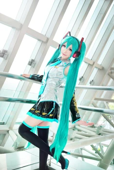 

High Quality Wigs Cosplay Wig VOCALOID Hatsune Miku Costume Play Party Game Halloween Anime Hair Wig 120cm Aquamarine